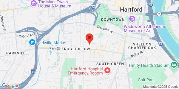 Map of 21 Grand St Hartford, CT 06106