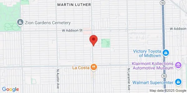 Map of 3401 N Central Ave Chicago, IL 60634