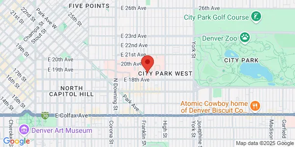 Map of 1830 Franklin St Denver, CO 80218