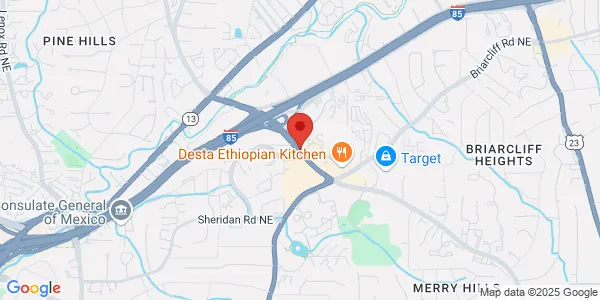 Map of 2220 N Druid Hills Rd NE Atlanta, GA 30329