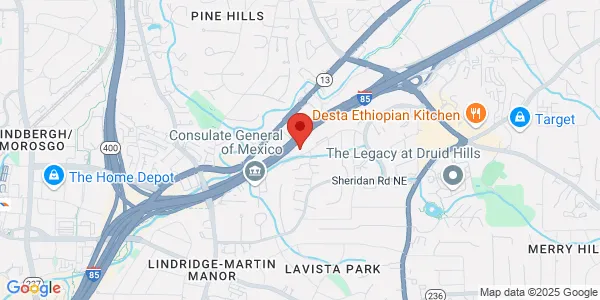 Map of 1605 Chantilly Dr NE Ste 201 Atlanta, GA 30324