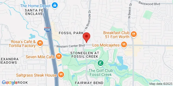 Map of 3625 Western Center Blvd Fort Worth, TX 76137