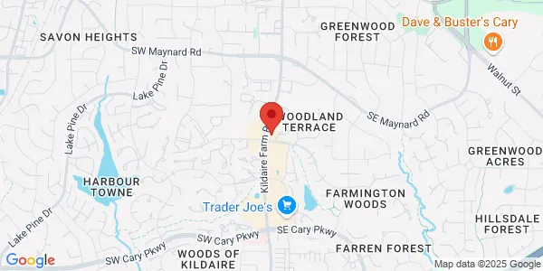 Map of 1155 Kildaire Farm Rd Ste 101 Cary, NC 27511