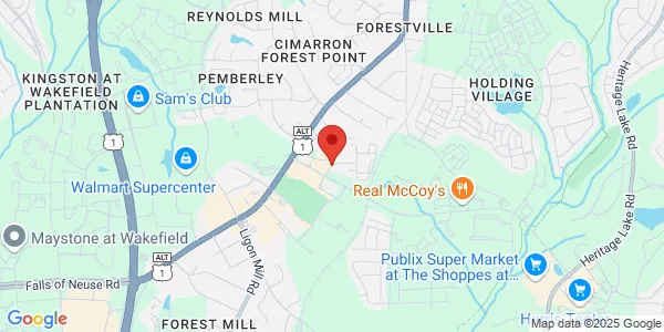 Map of 1740 Heritage Center Dr Ste 101 Wake Forest, NC 27587