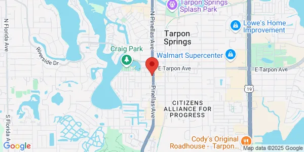 Map of 116 S Pinellas Ave Tarpon Springs, FL 34689