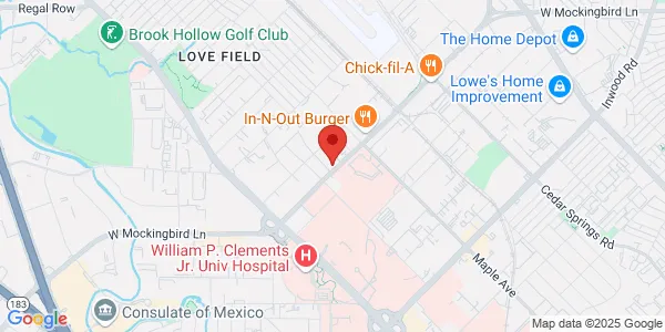 Map of 2339 W Mockingbird Ln Ste 100 Dallas, TX 75235