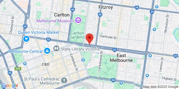 Map of Suite 2, Level 3, The Healy Wing 41 Victoria Pde Fitzroy Victoria 3065 Australia