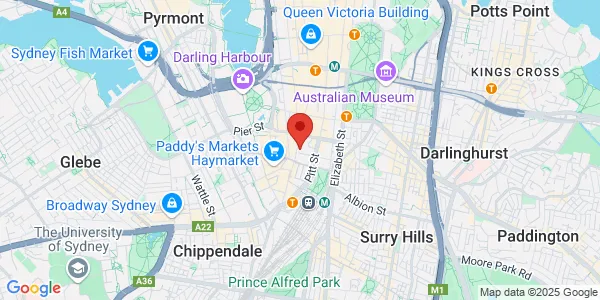Map of 724 George St Level 2 Sydney New South Wales 2000 Australia