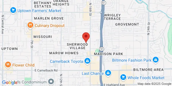 Map of 1515 E Missouri Ave Ste 102 Phoenix, AZ 85014