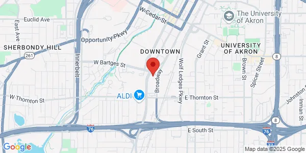 Map of 676 S Broadway St Akron, OH 44311