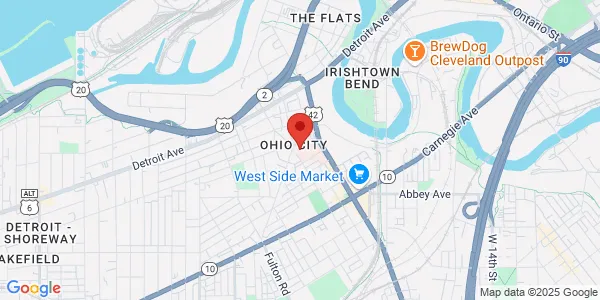 Map of 1730 W 25th St Cleveland, OH 44113