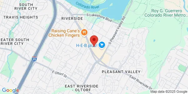 Map of 2410 E Riverside Dr Austin, TX 78741