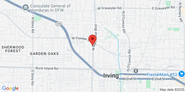 Map of 611 N Macarthur Blvd Ste 110 Irving, TX 75061