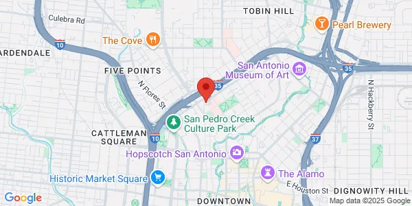 Map of 730 N Main Ave Ste 207 San Antonio, TX 78205