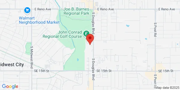 Map of 1001 S Douglas Blvd Oklahoma City, OK 73130