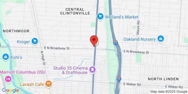 Map of 510 E North Broadway Columbus, OH 43214