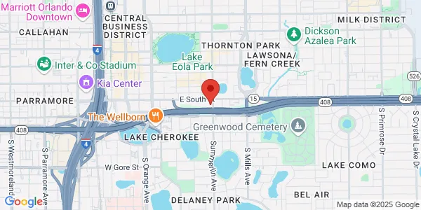 Map of 618 E South St Ste 100 Orlando, FL 32801