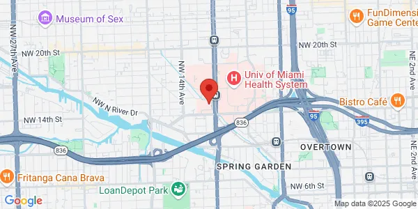 Map of 1400 NW 12th Ave Miami, FL 33136