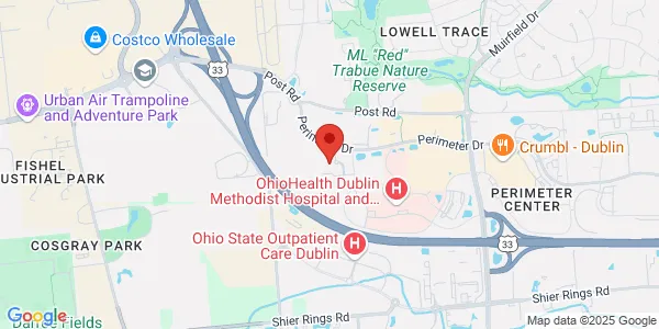 Map of 7625 Hospital Dr Dublin, OH 43016