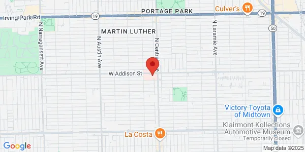 Map of 5645 W Addison St Chicago, IL 60634