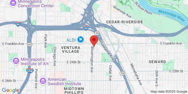Map of 2001 Bloomington Ave Minneapolis, MN 55404