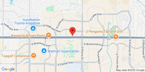 Map of 11877 E Arapahoe Rd Centennial, CO 80112