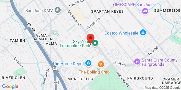 Map of 1887 Monterey Rd Ste 200 San Jose, CA 95112
