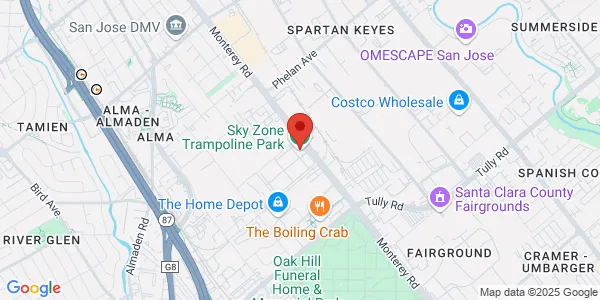 Map of 1901 Monterey Rd Ste 10 San Jose, CA 95112