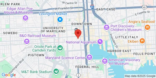 Map of 100 S Charles St Ste 150 Baltimore, MD 21201