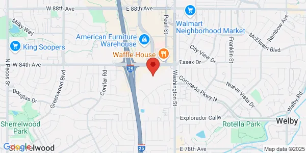 Map of 500 E 84th Ave Ste B14 Denver, CO 80229