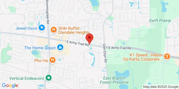 Map of 211 E Army Trail Rd Bloomingdale, IL 60108