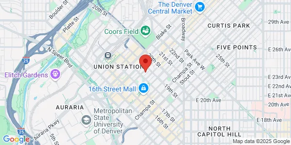Map of 1860 Larimer St Denver, CO 80202