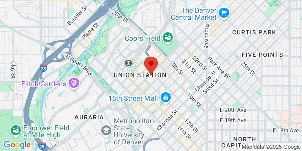 Map of 1750 Blake St Denver, CO 80202