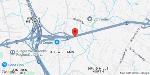 Map of 2830 Jeff Adams Dr Charlotte, NC 28206