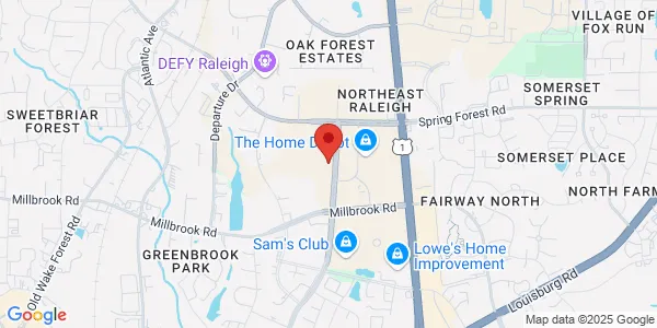 Map of 4909 Green Rd Raleigh, NC 27616
