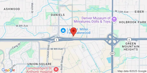 Map of 11185 W 6th Ave Ste 100 Lakewood, CO 80215