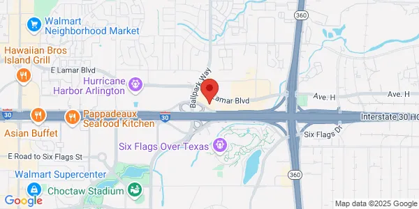 Map of 2160 E Lamar Blvd Arlington, TX 76006