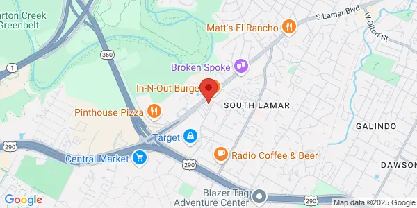 Map of 3801 S Lamar Blvd Austin, TX 78704