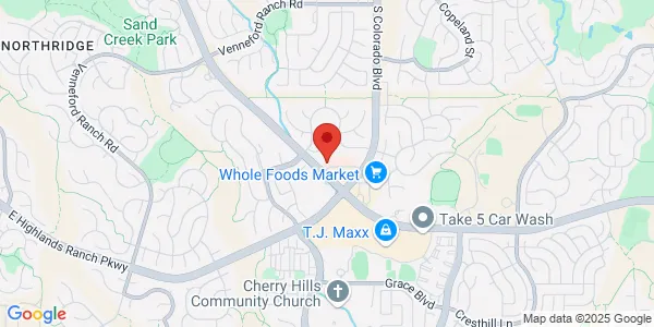 Map of 9330 S University Blvd Ste 100,120 Highlands Ranch, CO 80126
