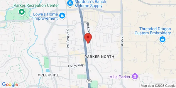 Map of 10345 Parkglenn Way Ste 100 Parker, CO 80138