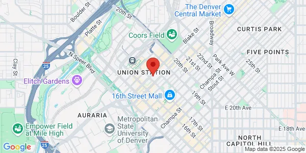 Map of 1730 Blake St Ste 100 Denver, CO 80202