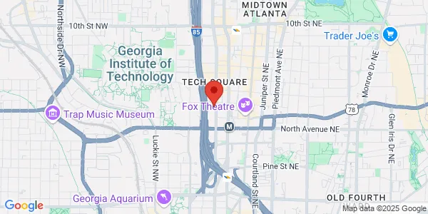 Map of 688 Spring St Atlanta, GA 30308