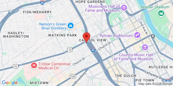 Map of 315 14th Ave N Nashville, TN 37203