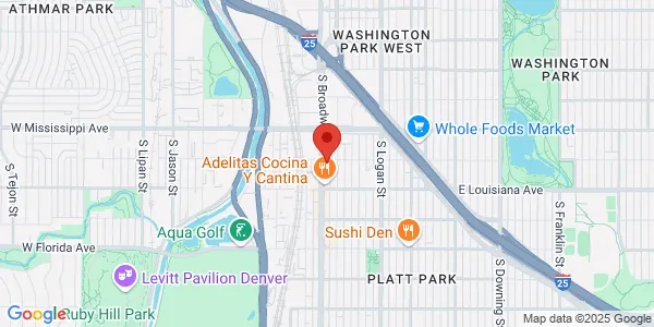Map of 1212 S Broadway Denver, CO 80210
