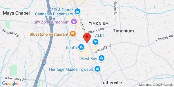 Map of 1830 York Rd Ste F Timonium, MD 21093