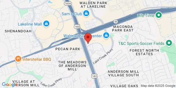 Map of 13831 US-183 Austin, TX 78750