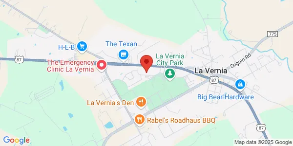 Map of 13857 US Hwy 87 W La Vernia, TX 78121