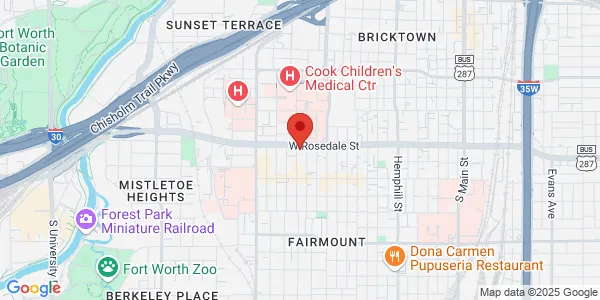 Map of 1101 6th Ave Fort Worth, TX 76104
