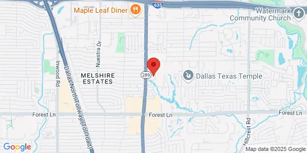 Map of 12200 Preston Rd Ste 101 Dallas, TX 75230