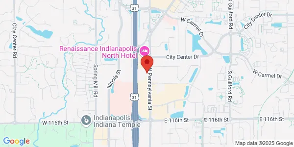 Map of 11900 N Pennsylvania St Ste 100 Carmel, IN 46032